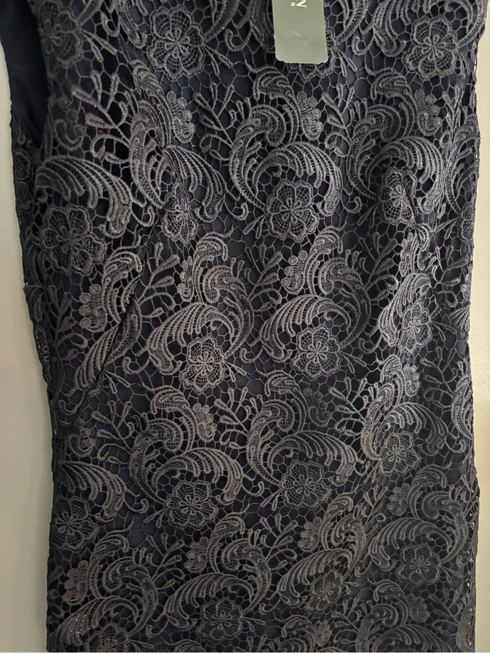 Ralph Lauren Navy Lace Sheath Dress Size 4 - Picture 2 of 6